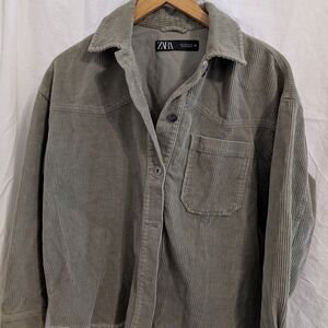 Zara Corduroy Jacket - Olive Green